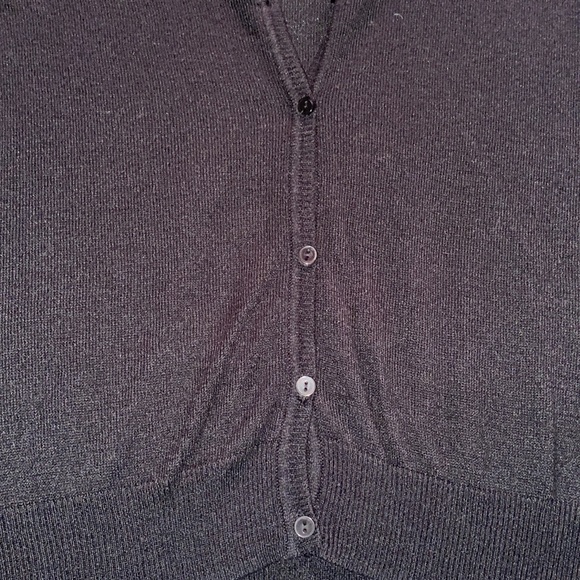 Black Cardigan Basic Edition Button Down Size Medium - Picture 5 of 6